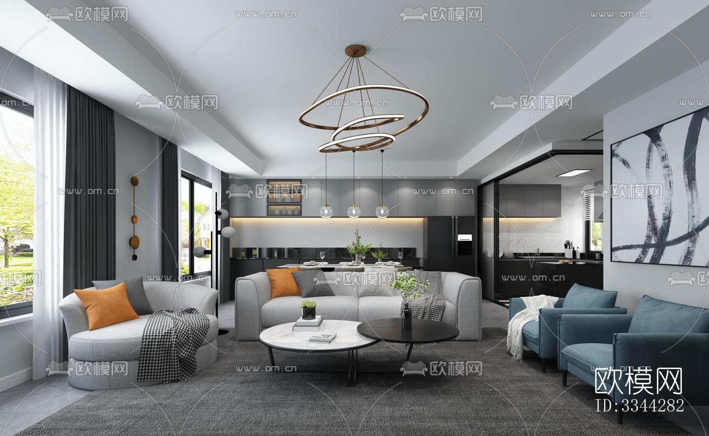 现代别墅效果图下载（渲染图7）