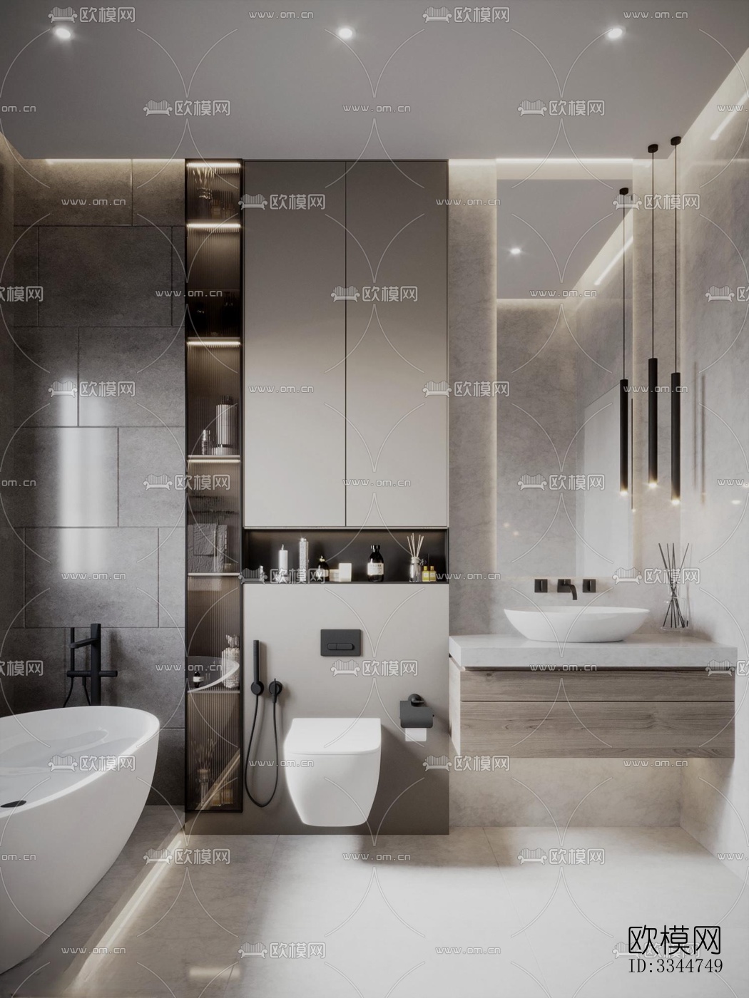 现代卧室效果图下载（渲染图7）