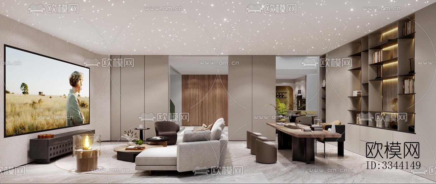 现代别墅效果图下载（渲染图1）