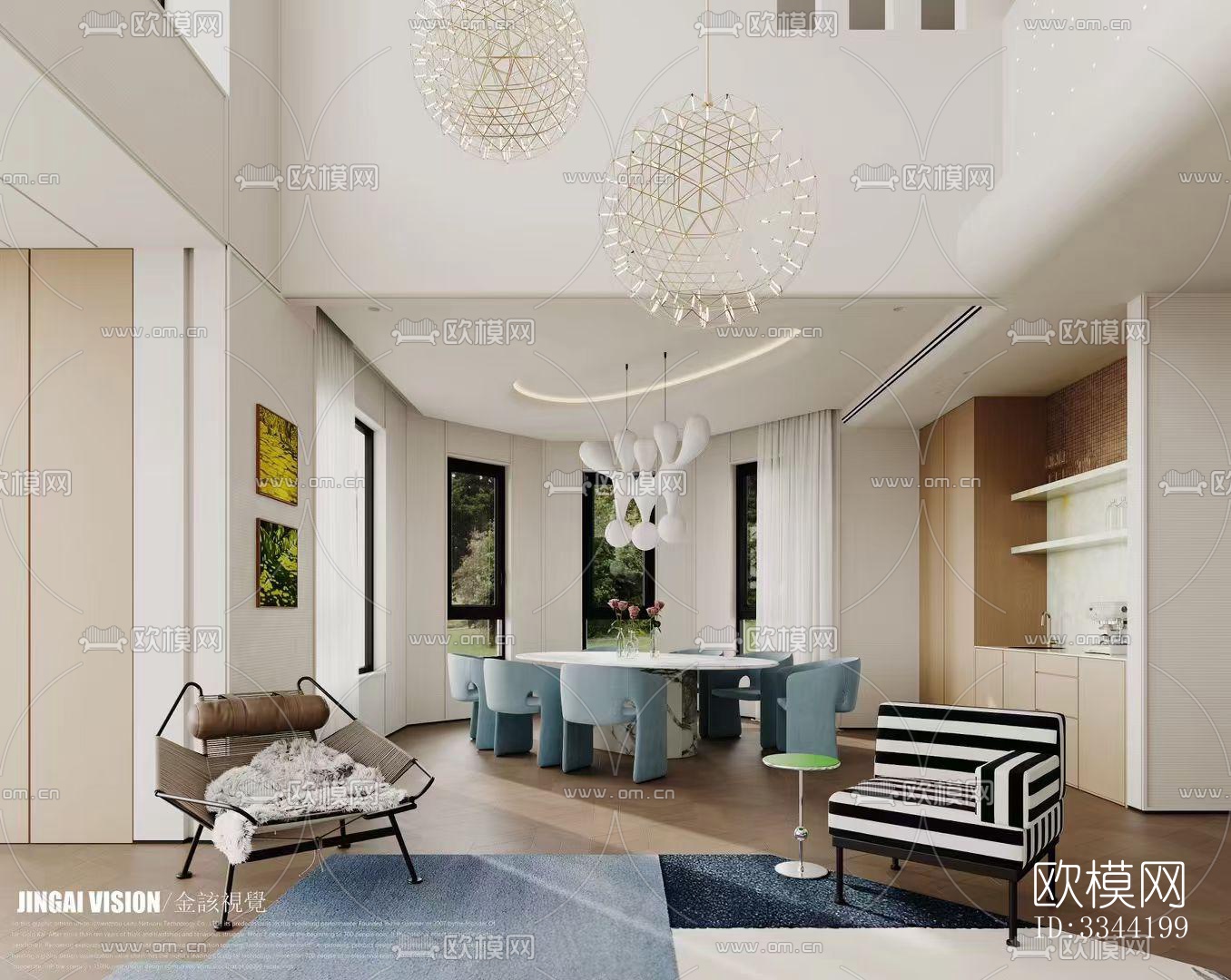 现代别墅效果图下载（渲染图3）