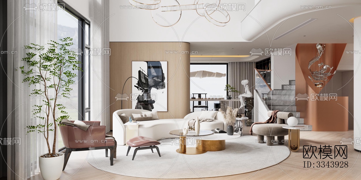 现代别墅效果图下载（渲染图1）