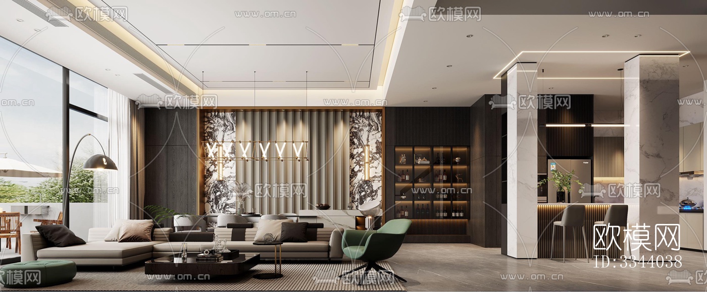 现代别墅效果图下载（渲染图1）