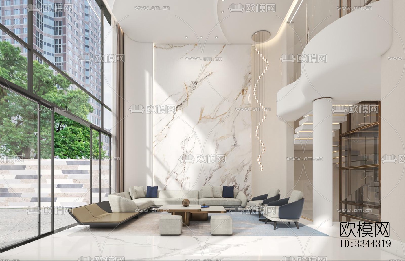 现代别墅效果图下载（渲染图1）