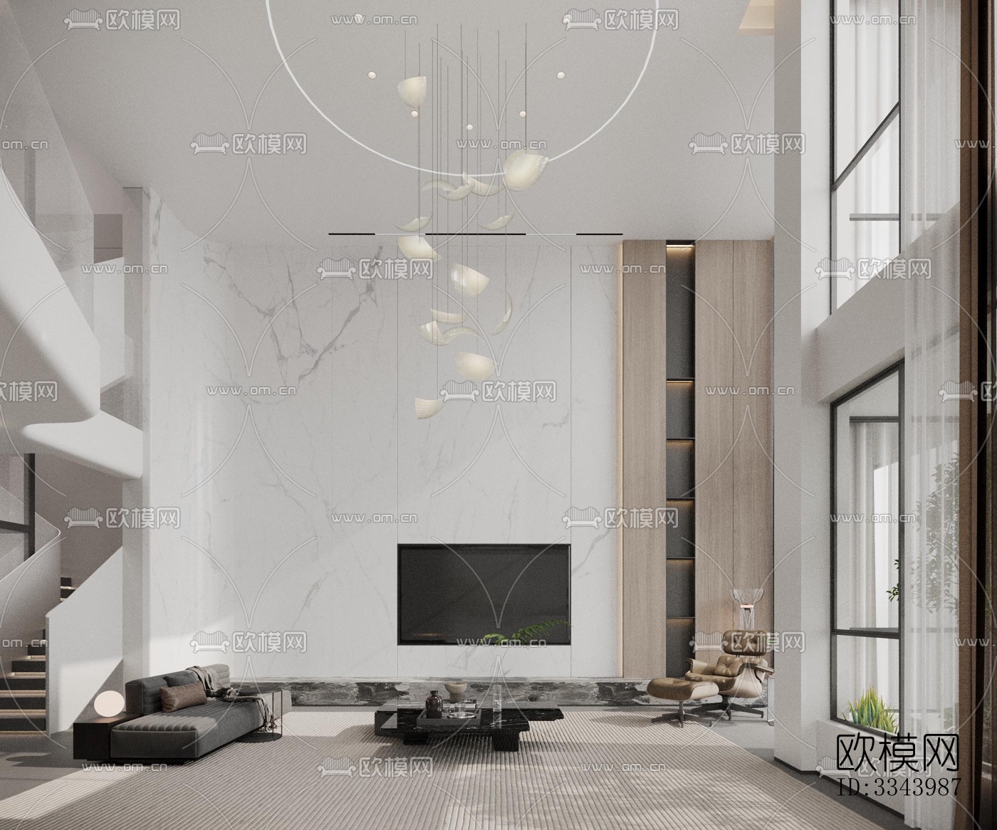 现代别墅效果图下载（渲染图2）