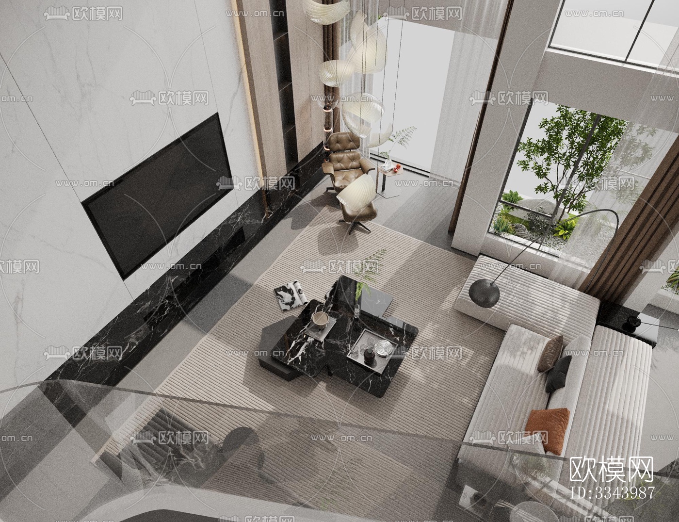 现代别墅效果图下载（渲染图4）