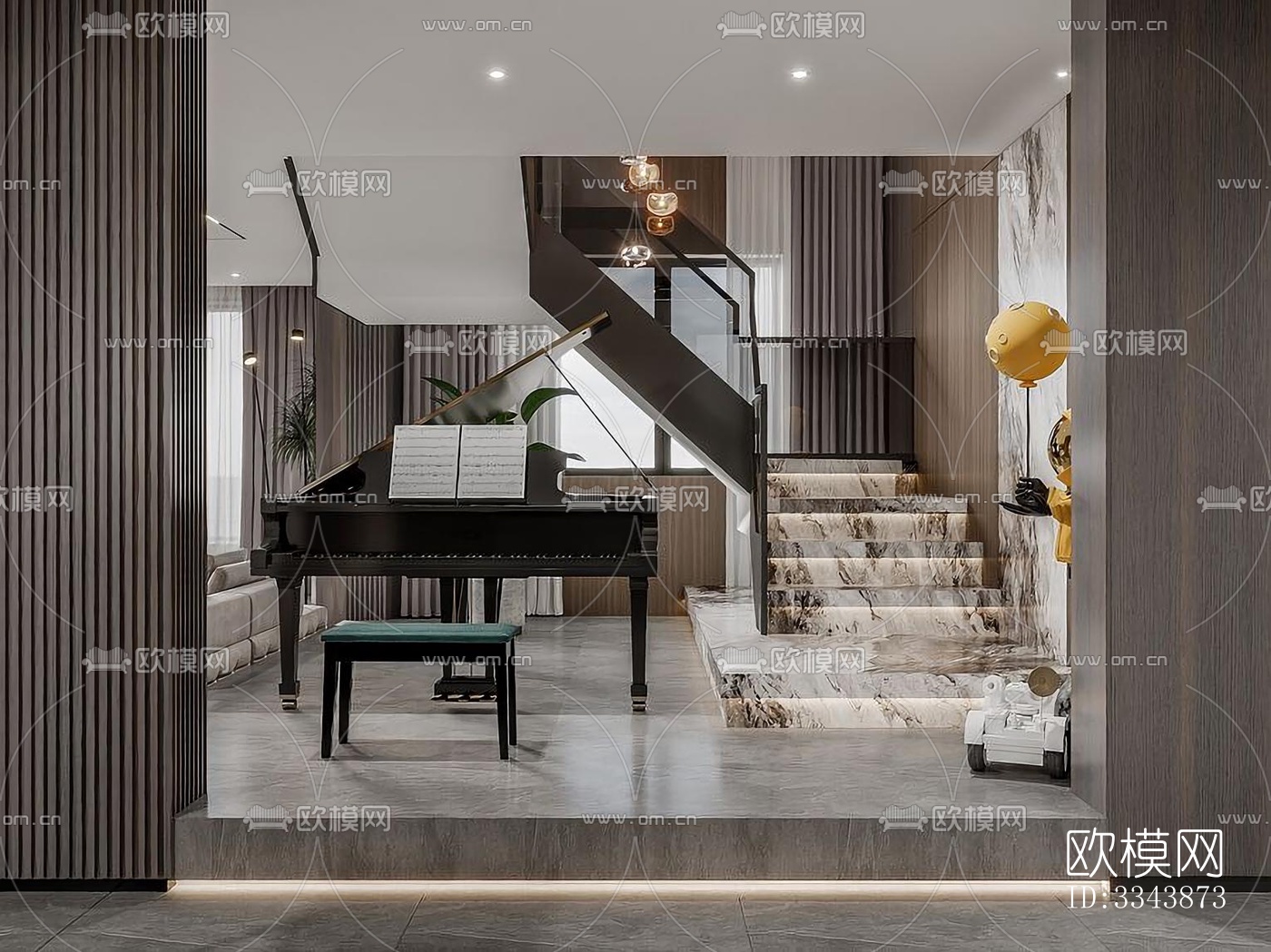 现代别墅效果图下载（渲染图2）