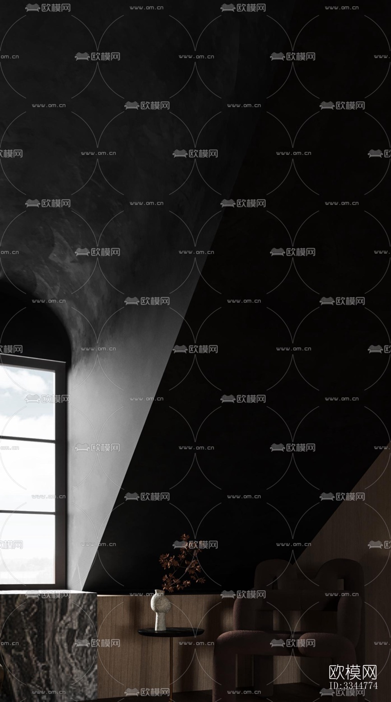 现代卧室效果图下载（渲染图11）