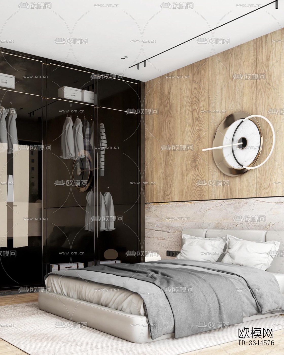 现代卧室效果图下载（渲染图5）