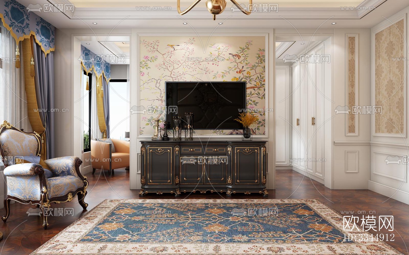 现代卧室效果图下载（渲染图14）