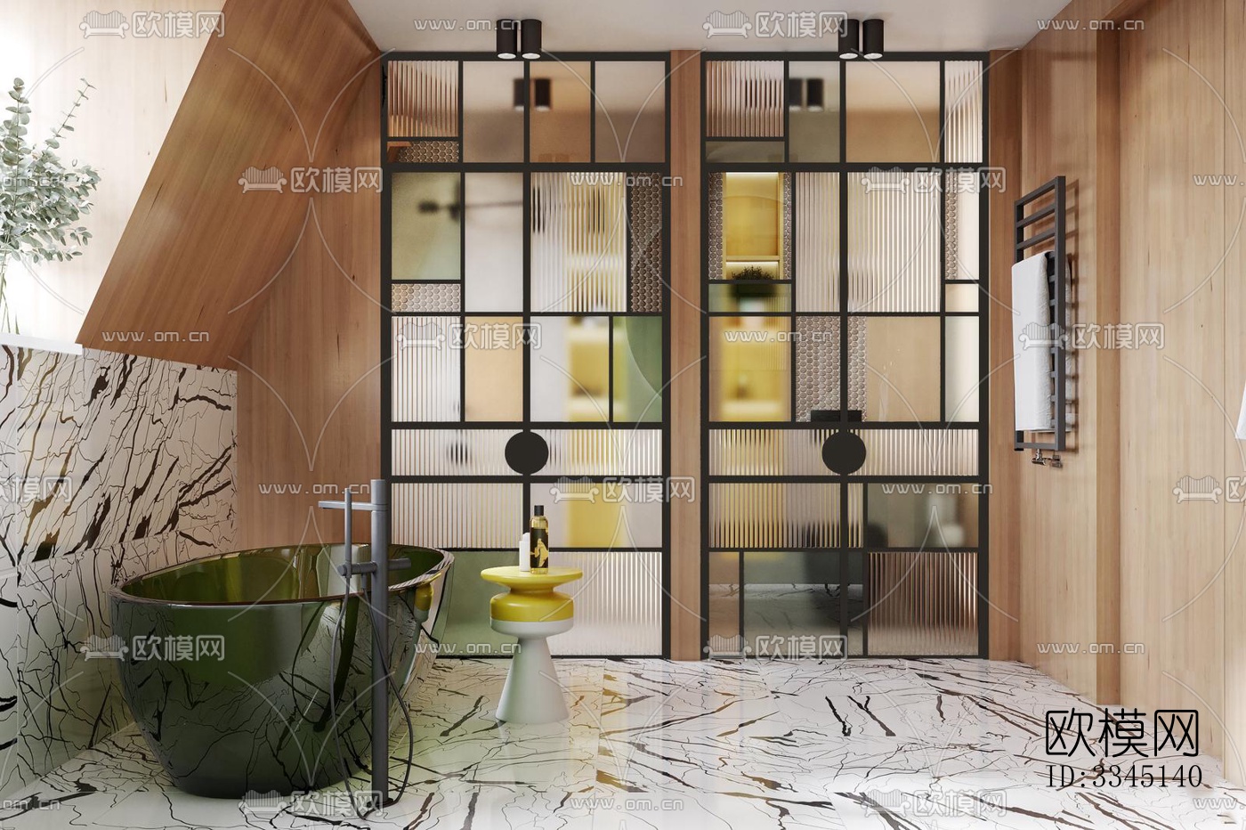 现代卫生间效果图下载（渲染图8）