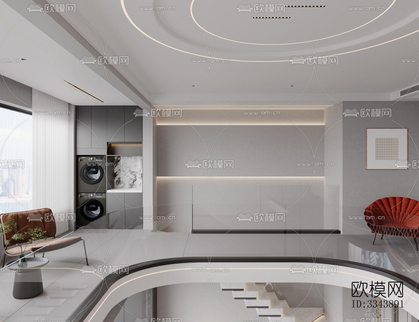 现代别墅效果图下载（渲染图8）