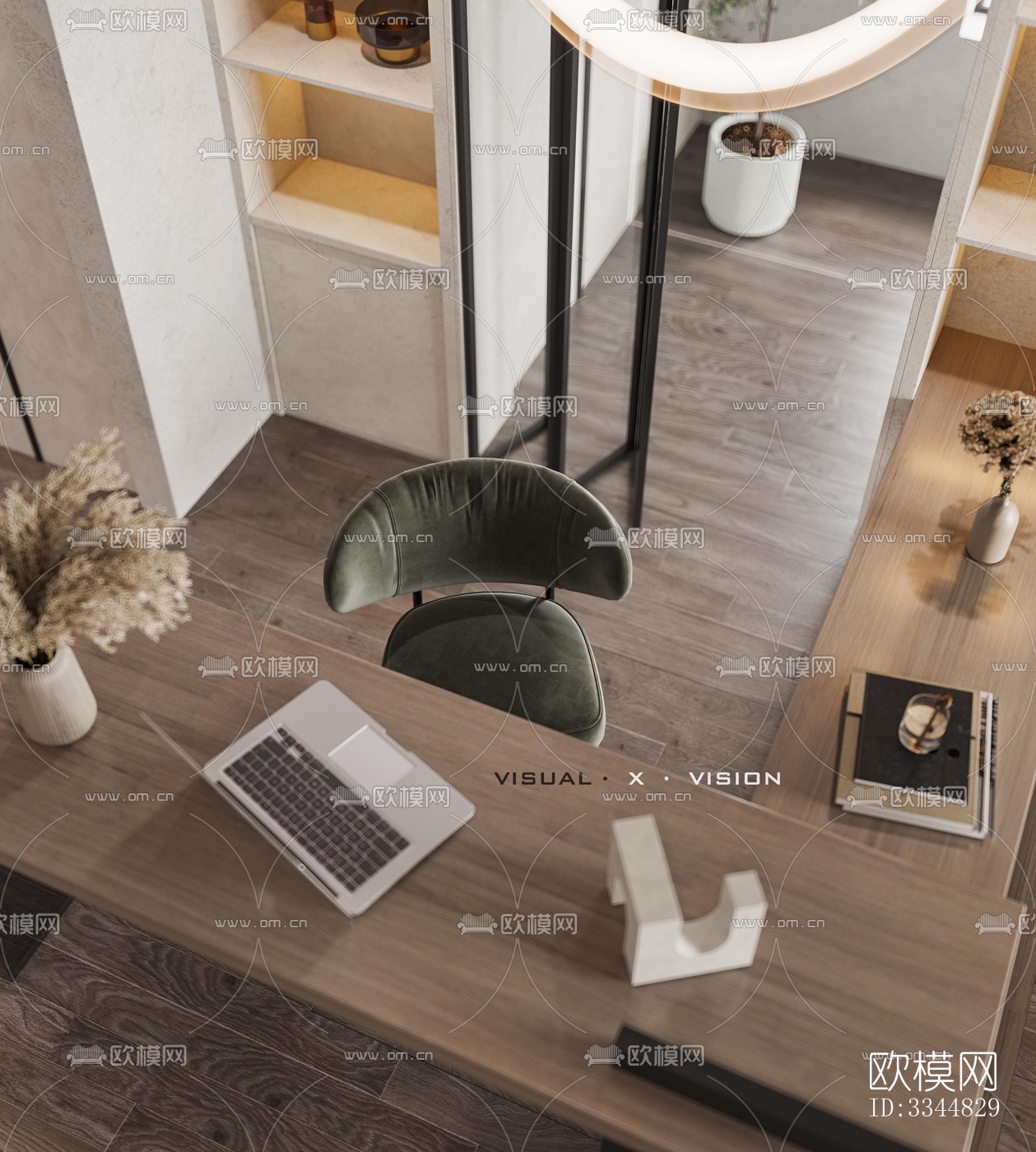 现代卧室效果图下载（渲染图4）