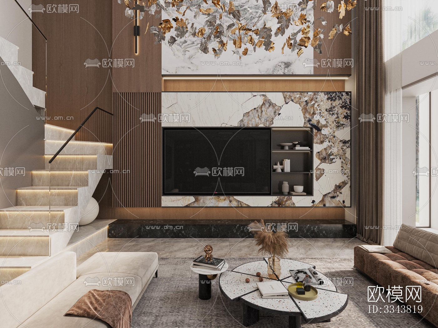 现代别墅效果图下载（渲染图3）