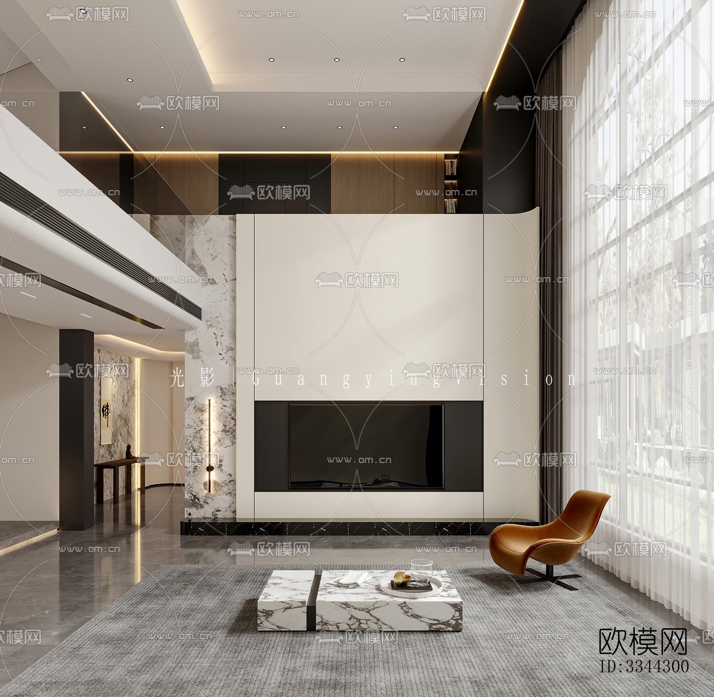 现代别墅效果图下载（渲染图8）