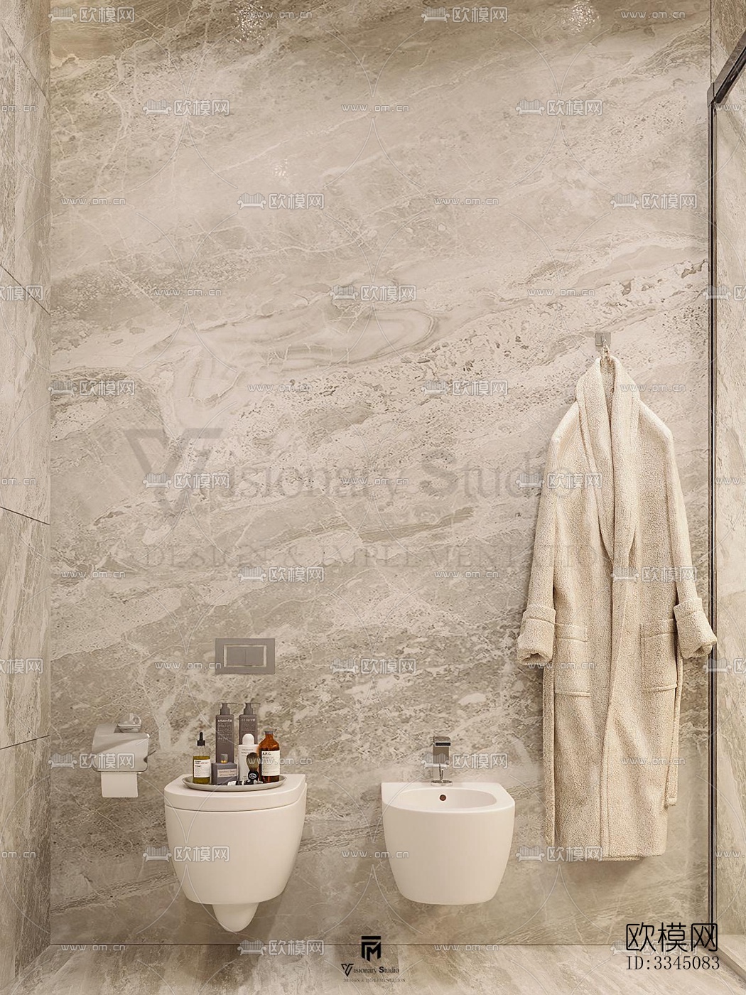 现代卫生间效果图下载（渲染图4）