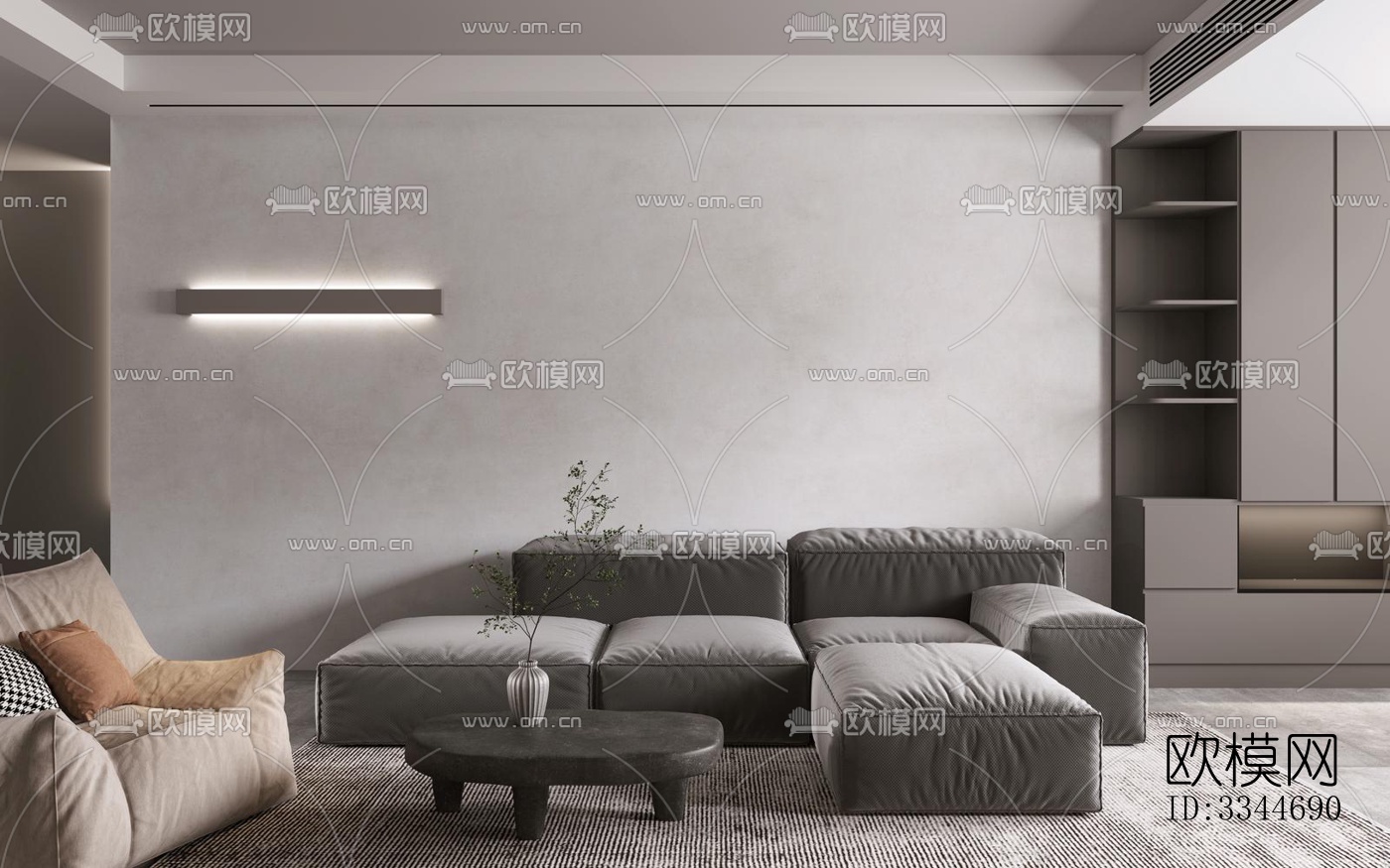 现代卧室效果图下载（渲染图5）