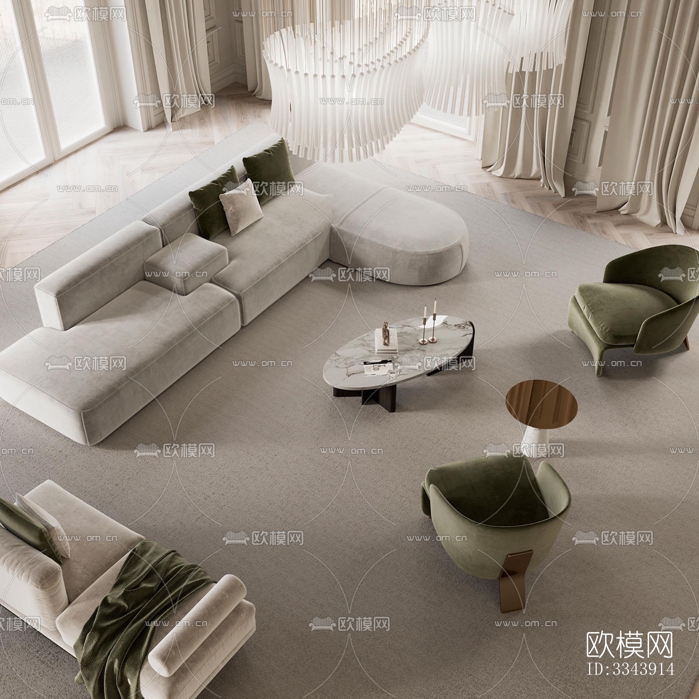 现代别墅效果图下载（渲染图2）