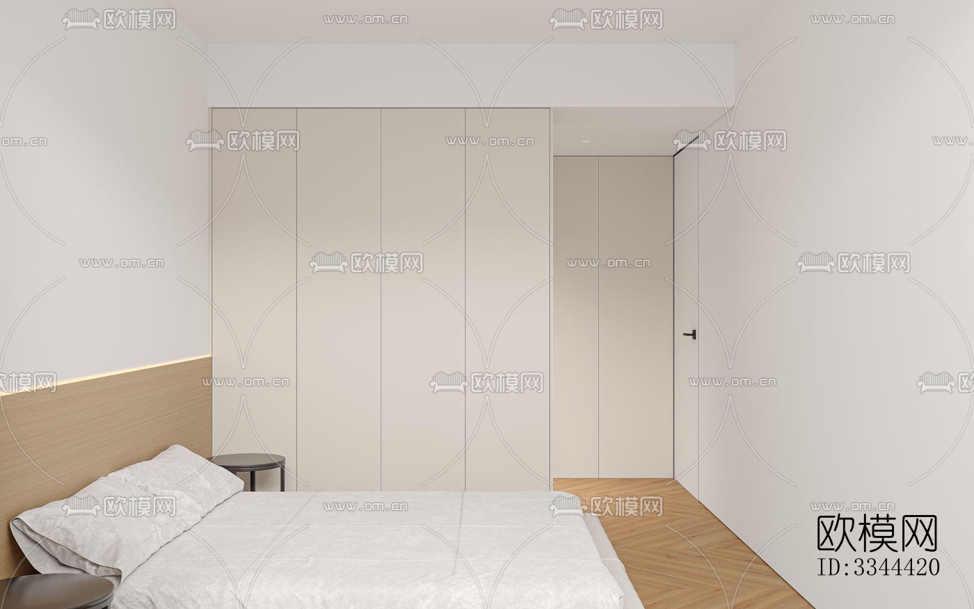 现代卧室效果图下载（渲染图4）