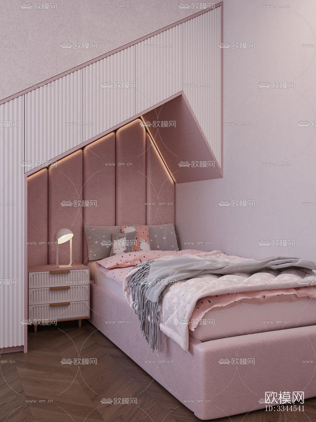 现代卧室效果图下载（渲染图6）