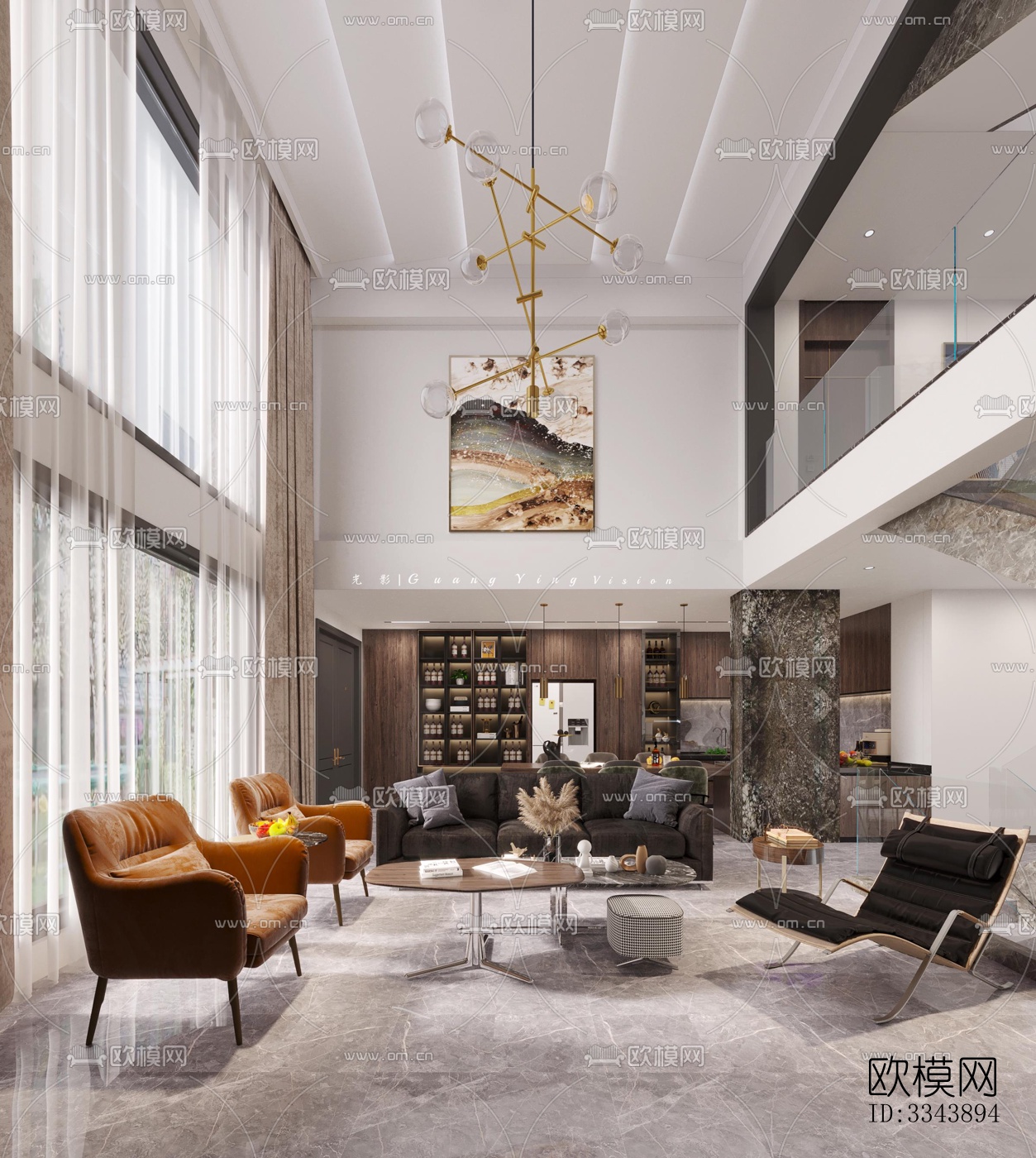 现代别墅效果图下载（渲染图4）