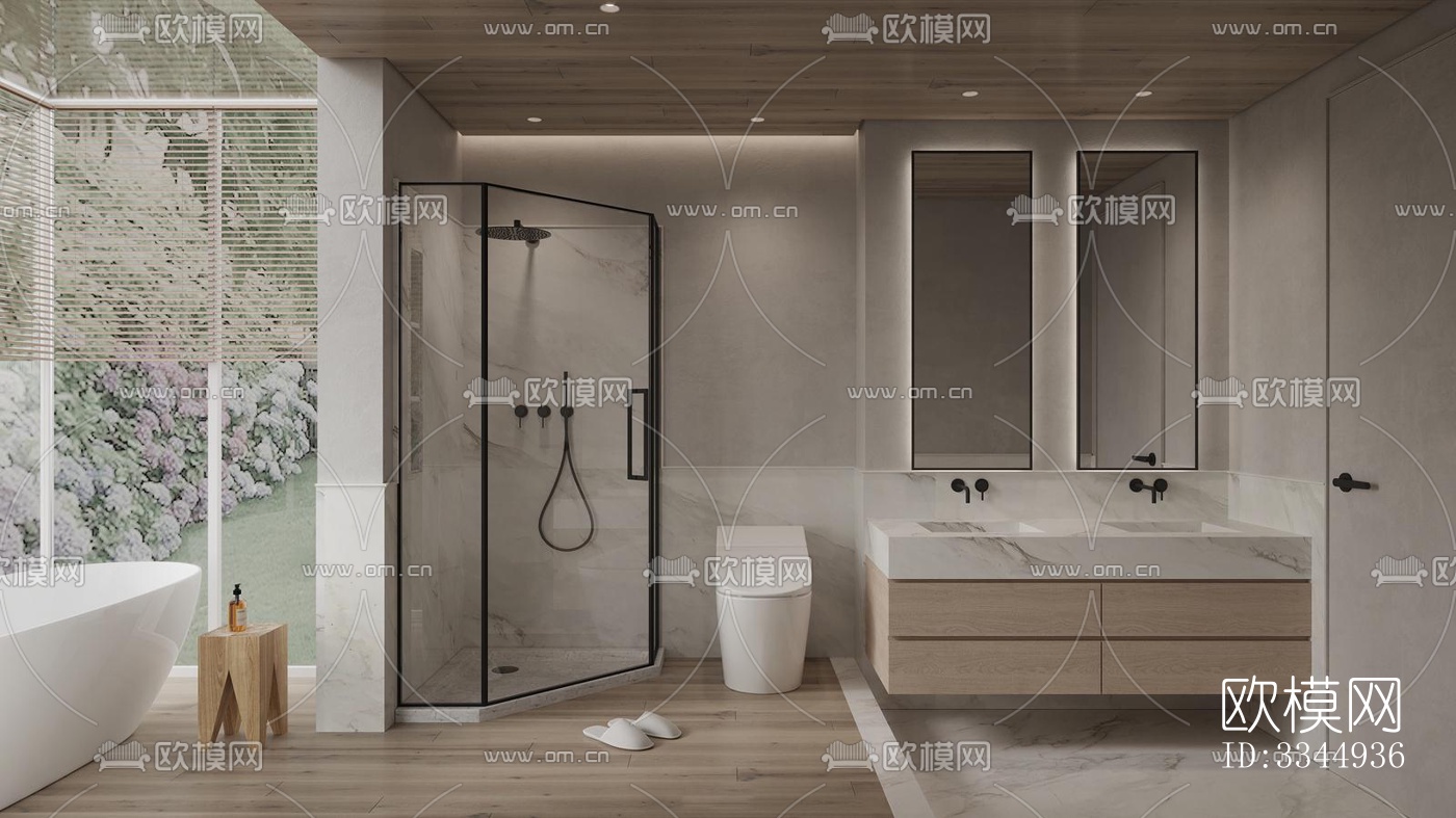 现代卧室效果图下载（渲染图8）