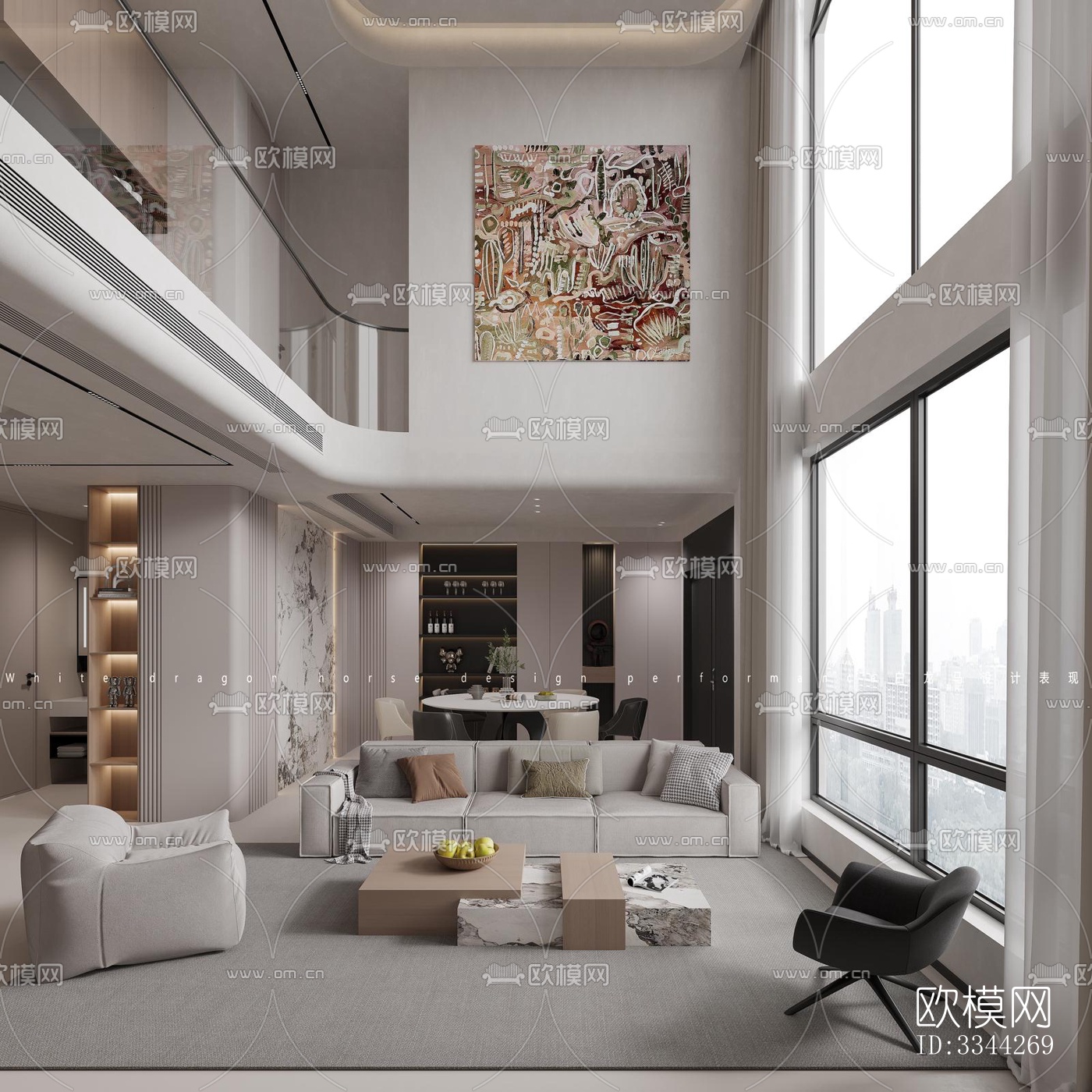 现代别墅效果图下载（渲染图1）