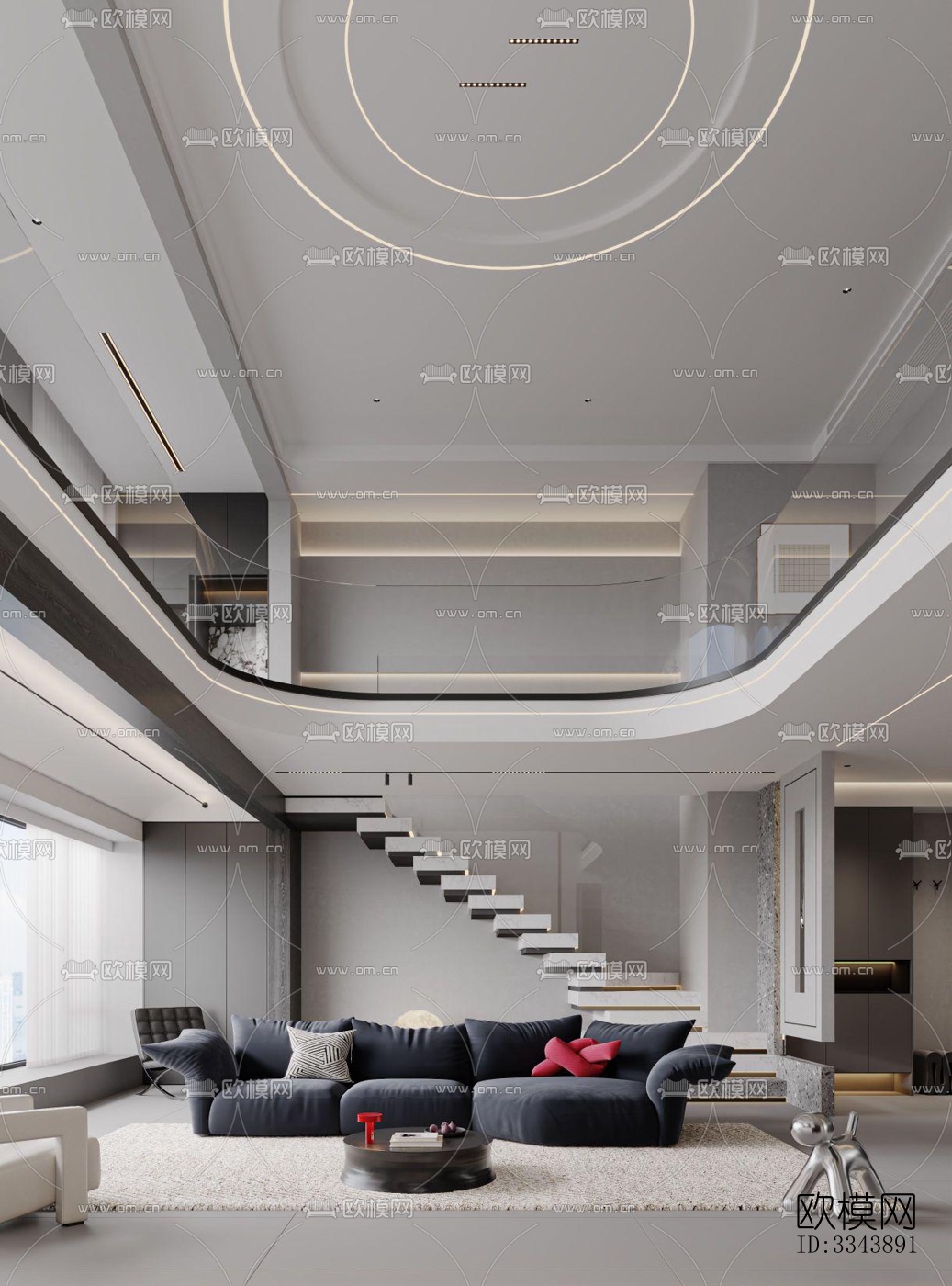 现代别墅效果图下载（渲染图3）