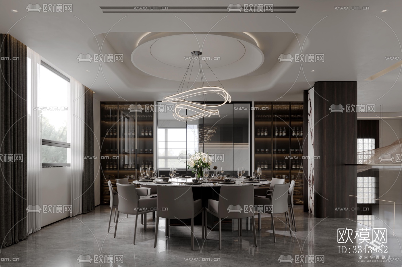 现代别墅效果图下载（渲染图3）