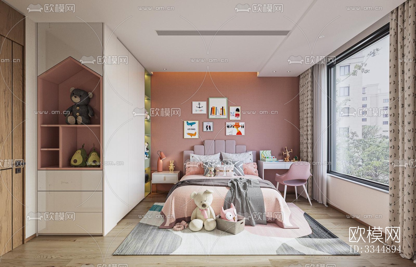 现代卧室效果图下载（渲染图6）