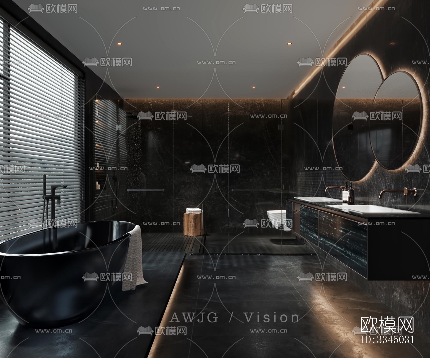 现代卫生间效果图下载（渲染图10）