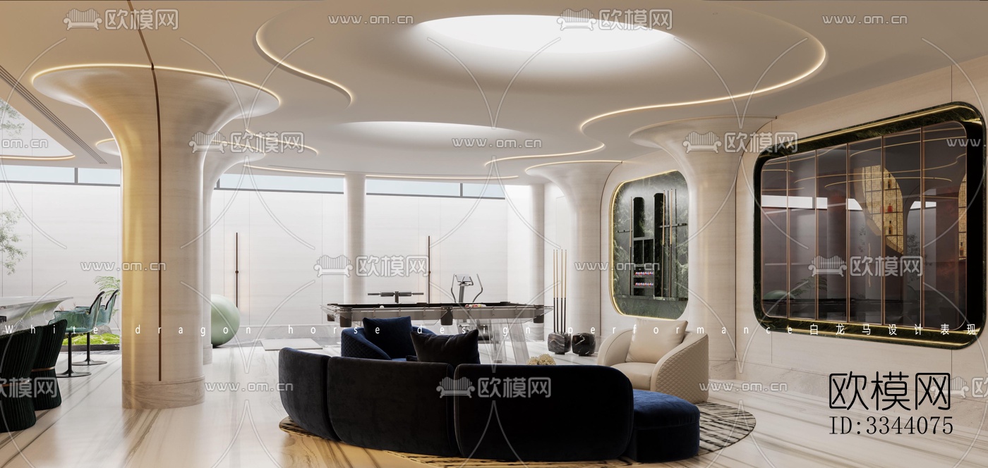 现代别墅效果图下载（渲染图7）