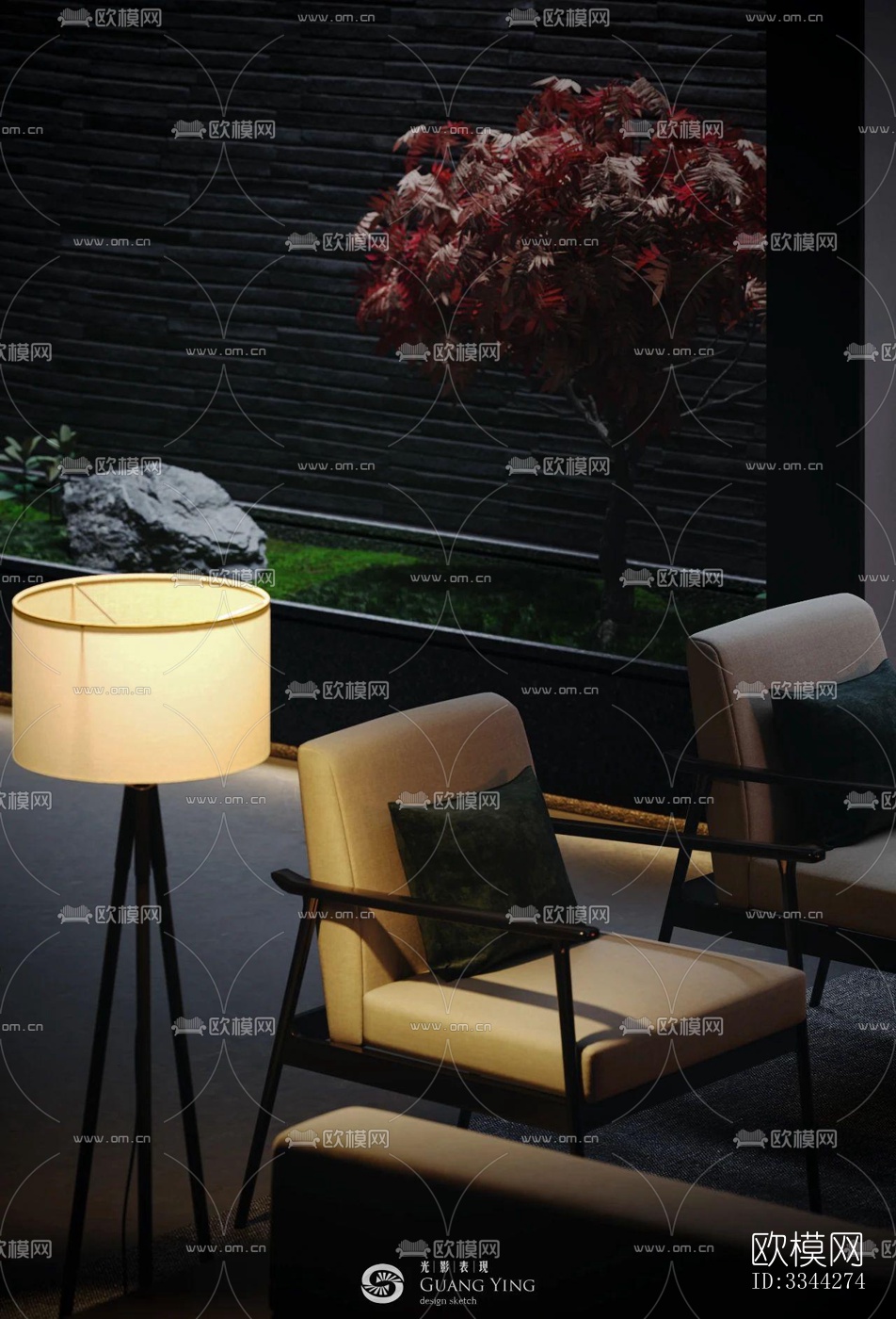 现代别墅效果图下载（渲染图7）