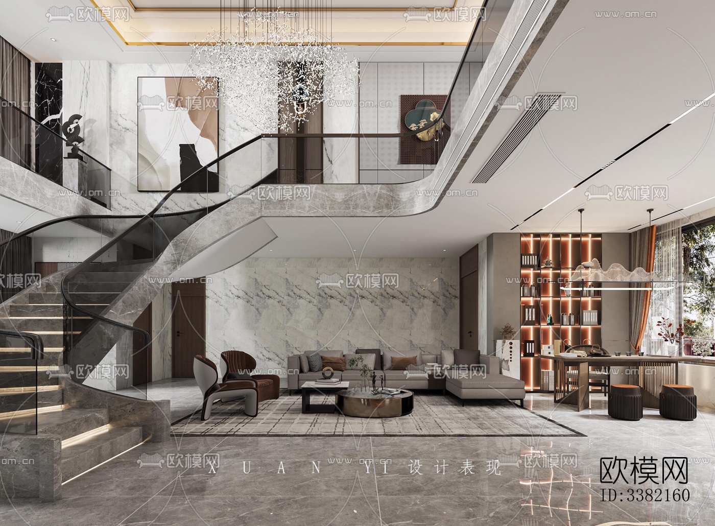 现代别墅效果图下载（渲染图5）