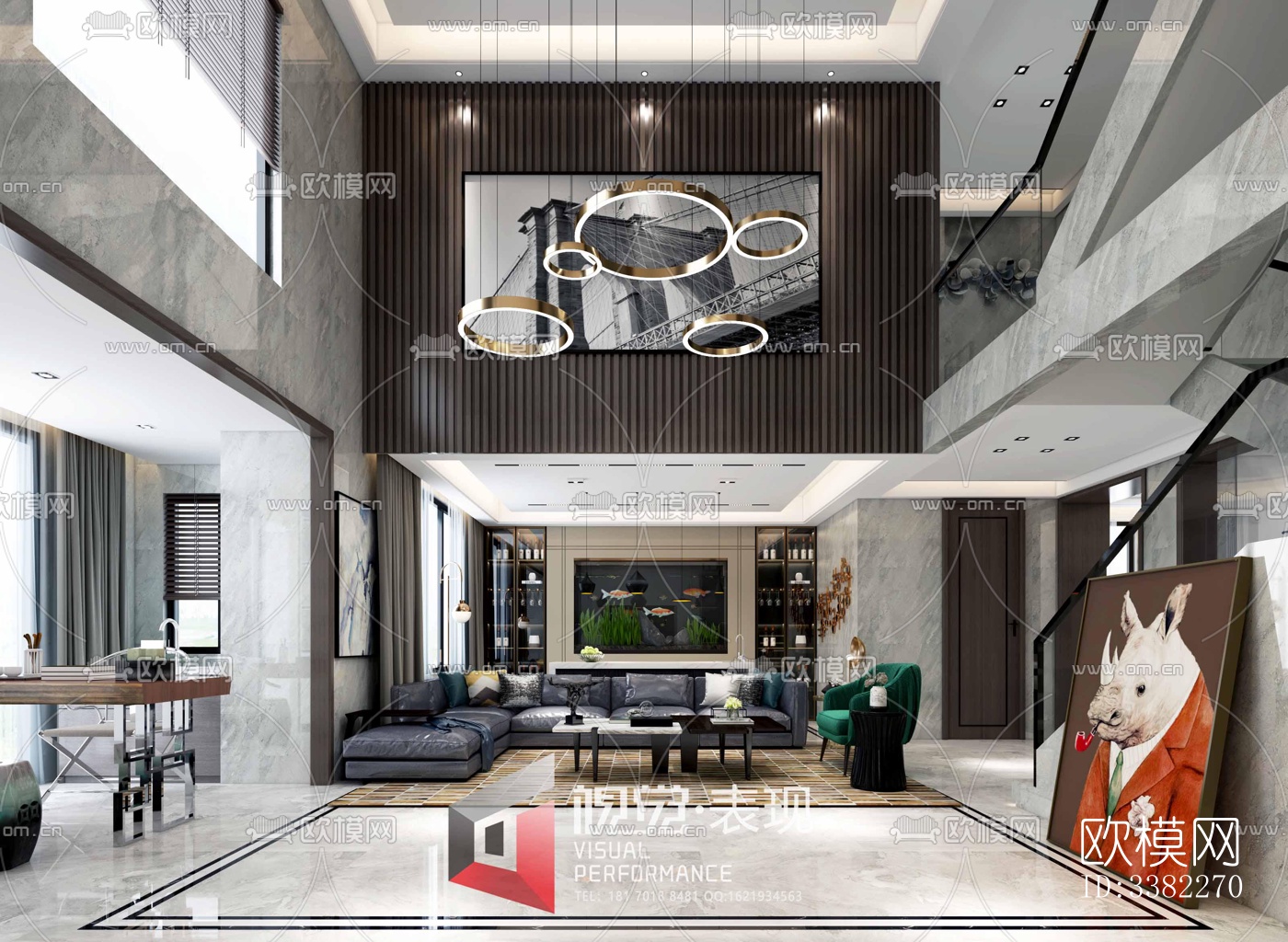 现代别墅效果图下载（渲染图2）