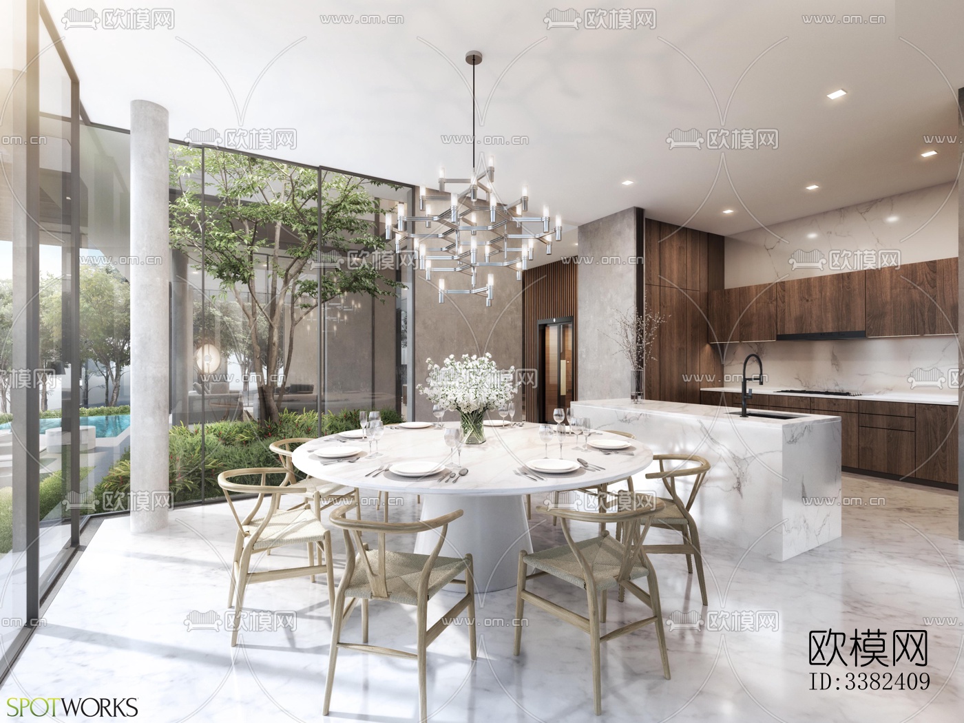 现代别墅效果图下载（渲染图4）