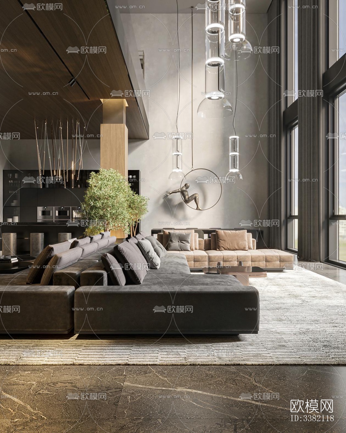 现代别墅效果图下载（渲染图1）