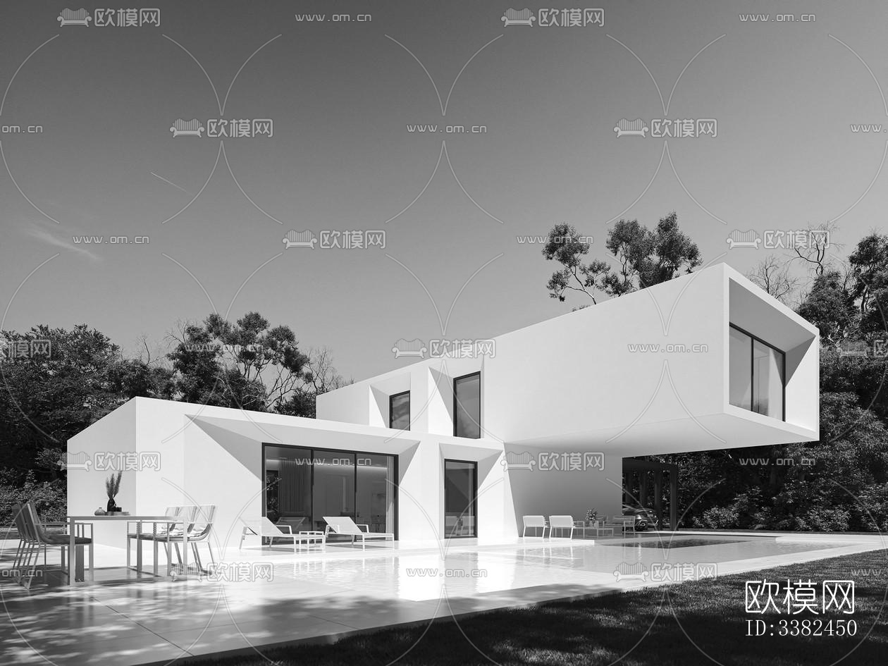 现代别墅效果图下载（渲染图3）