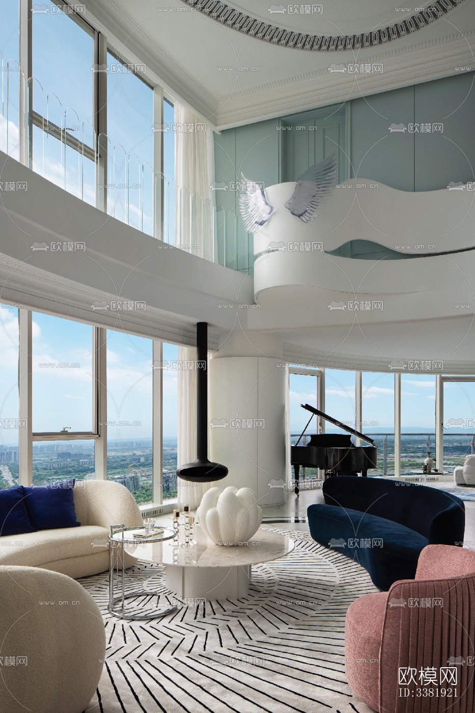 现代别墅效果图下载（渲染图14）