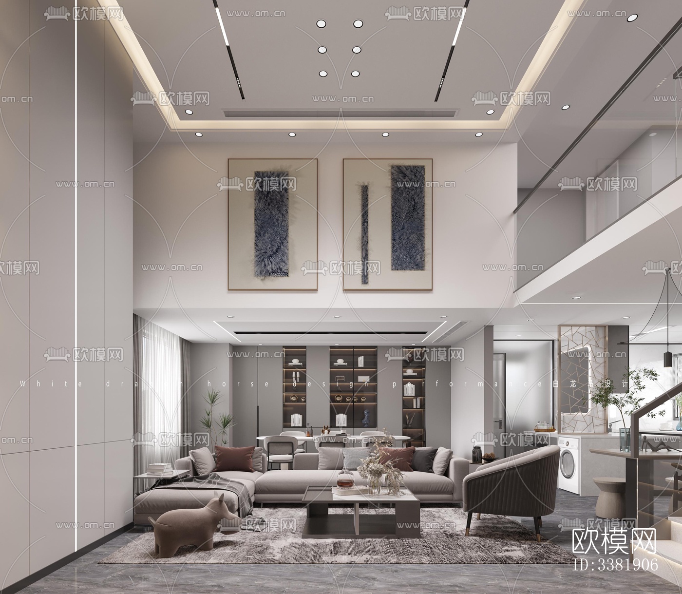 现代别墅效果图下载（渲染图1）