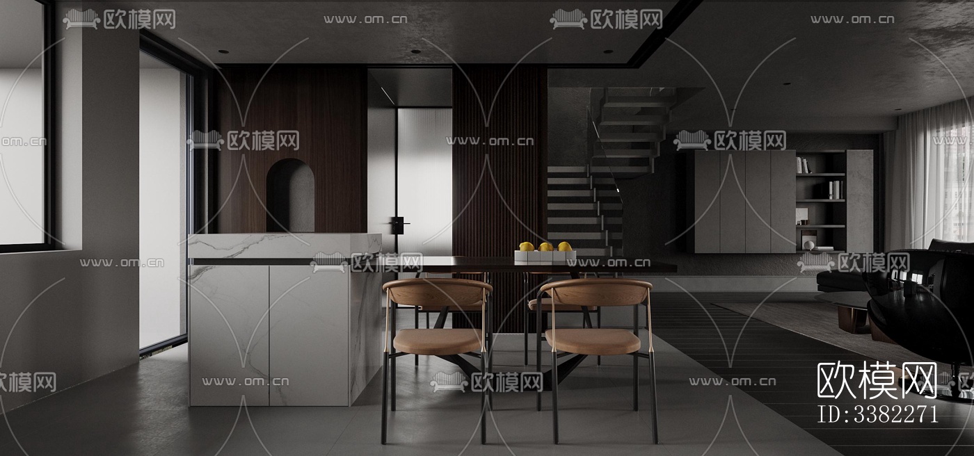 现代别墅效果图下载（渲染图3）