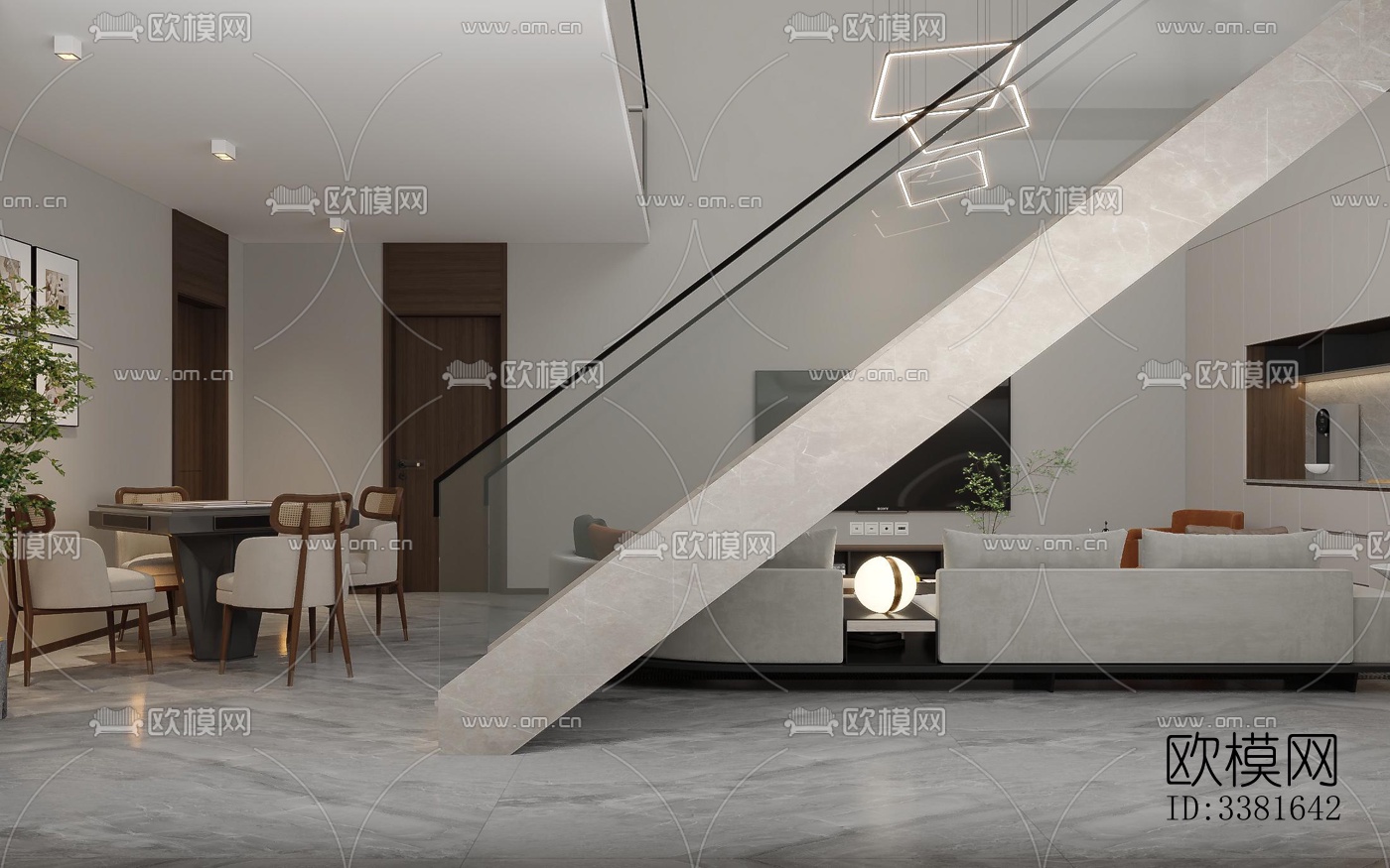 现代别墅效果图下载（渲染图4）