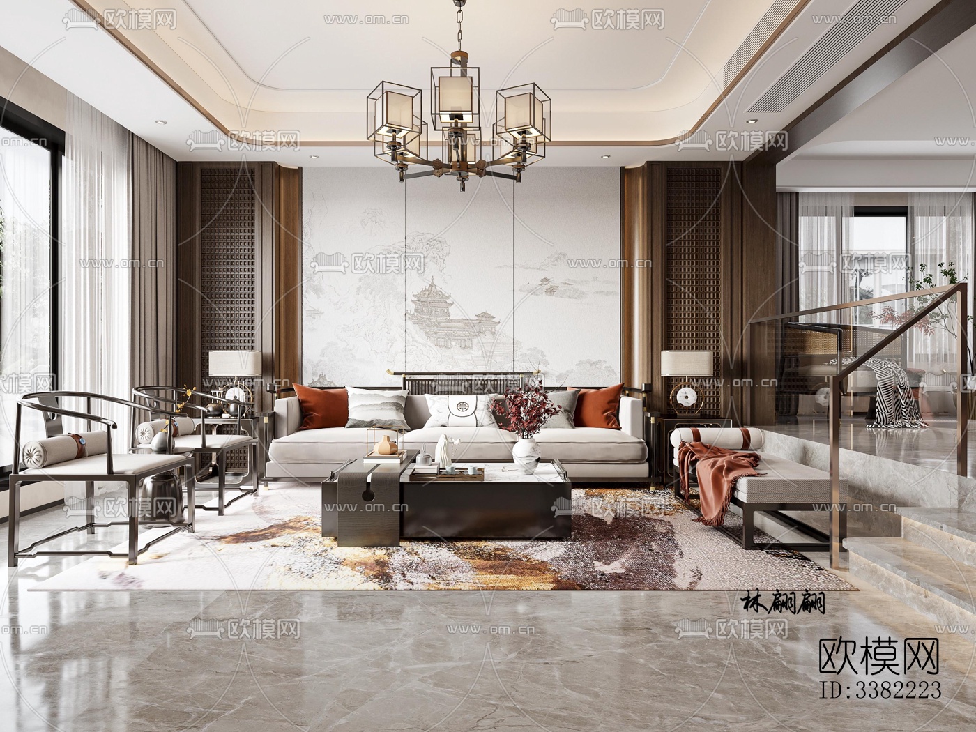 现代别墅效果图下载（渲染图4）