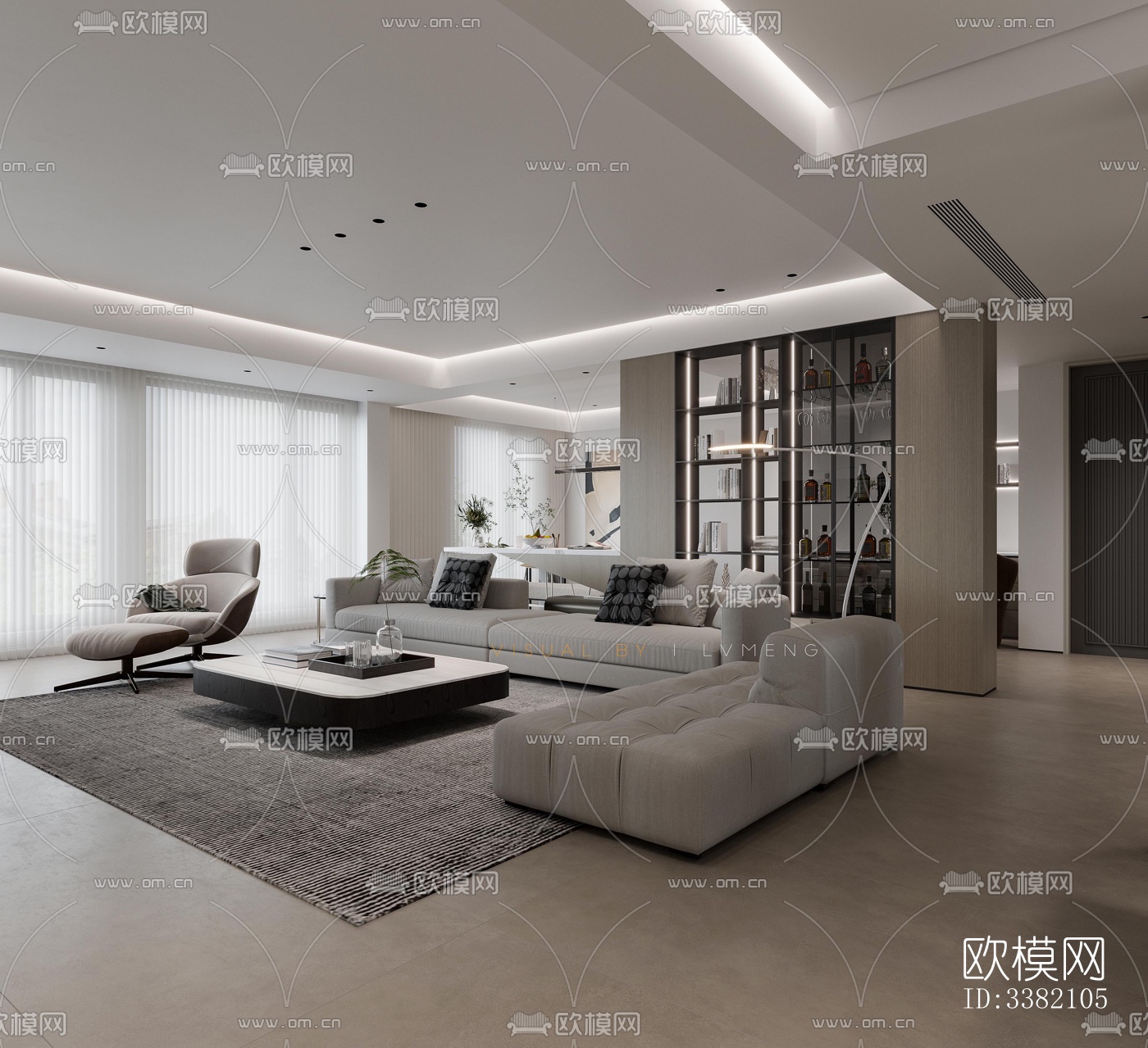 现代别墅效果图下载（渲染图2）