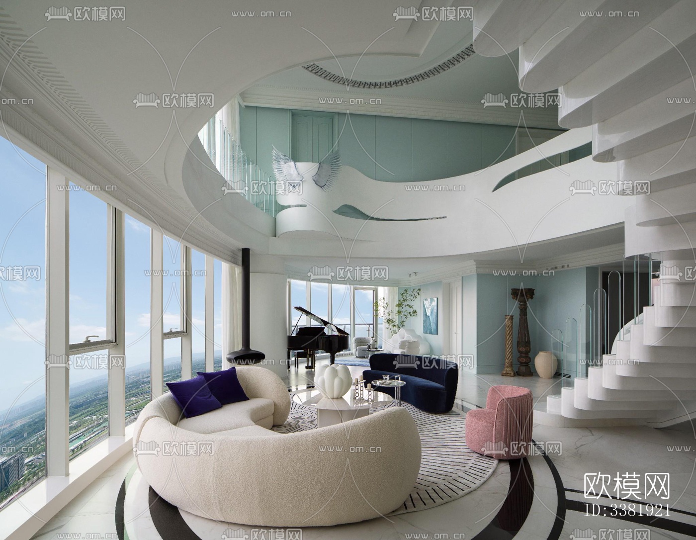 现代别墅效果图下载（渲染图15）