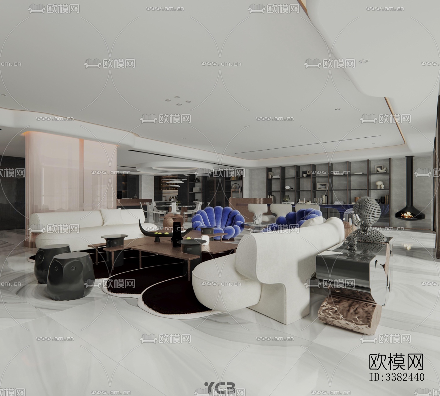 现代别墅效果图下载（渲染图3）