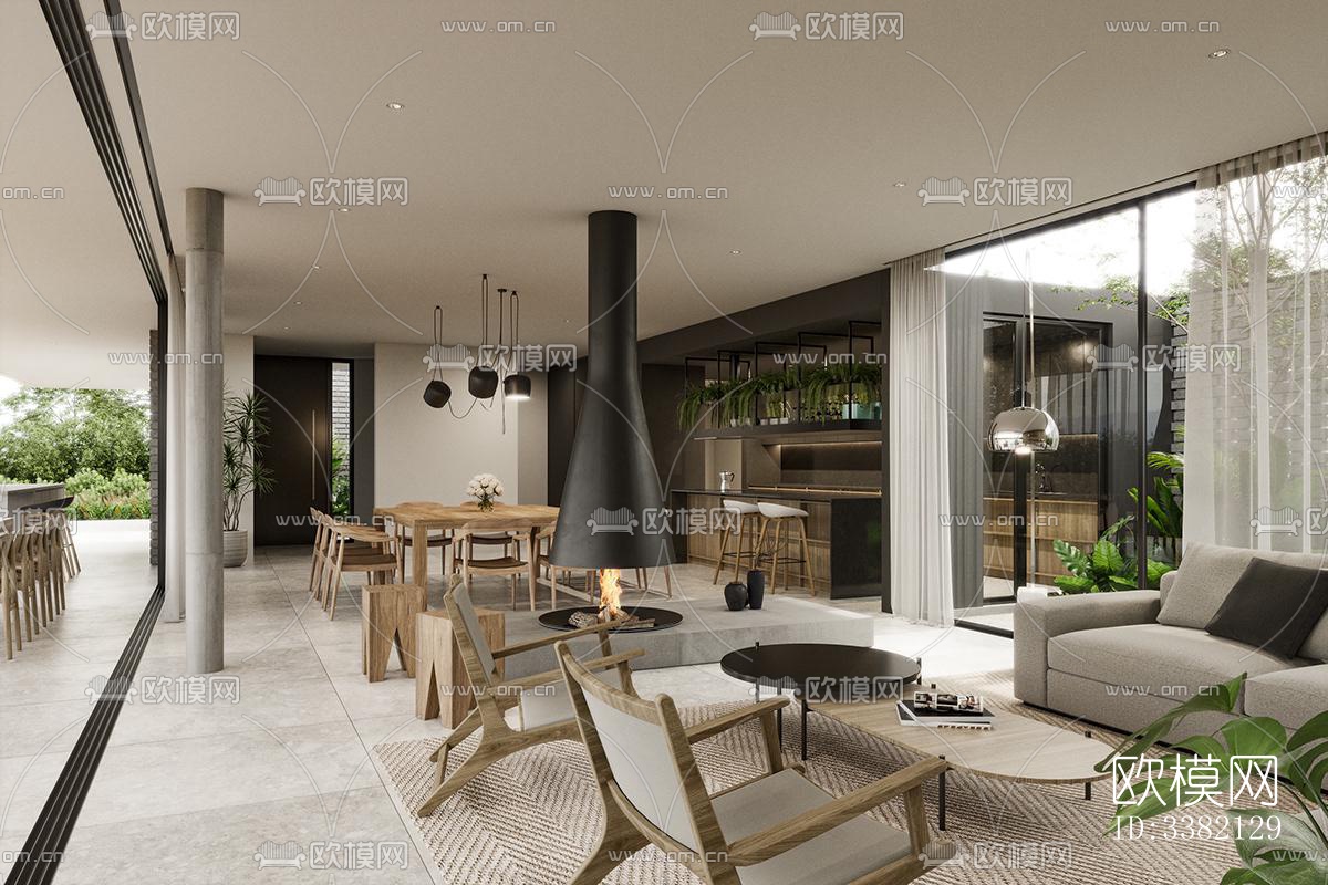 现代别墅效果图下载（渲染图8）