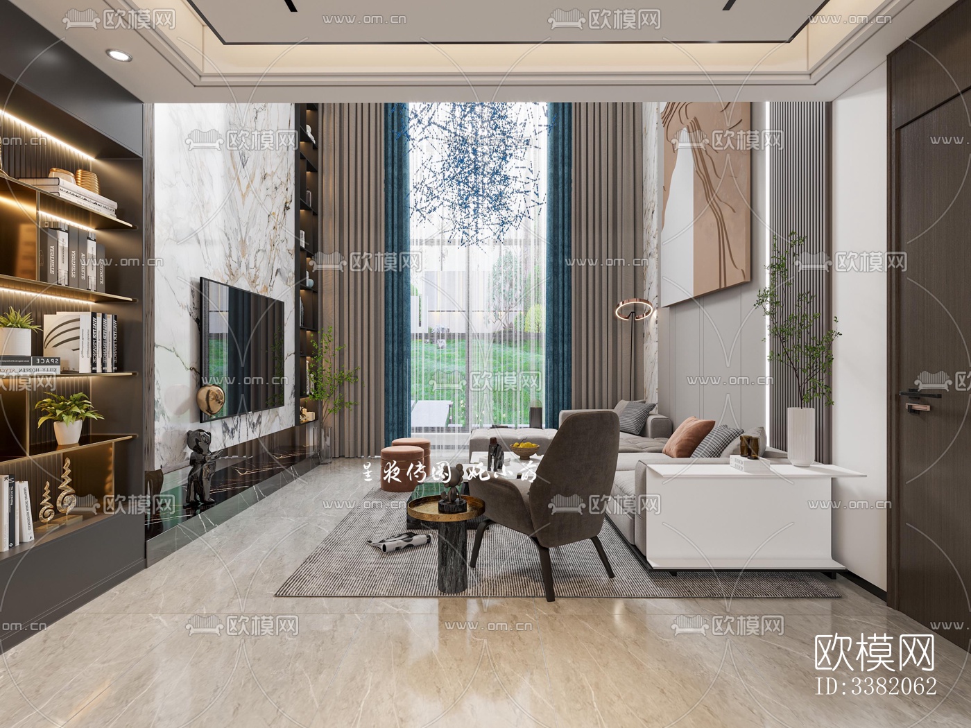 现代别墅效果图下载（渲染图1）