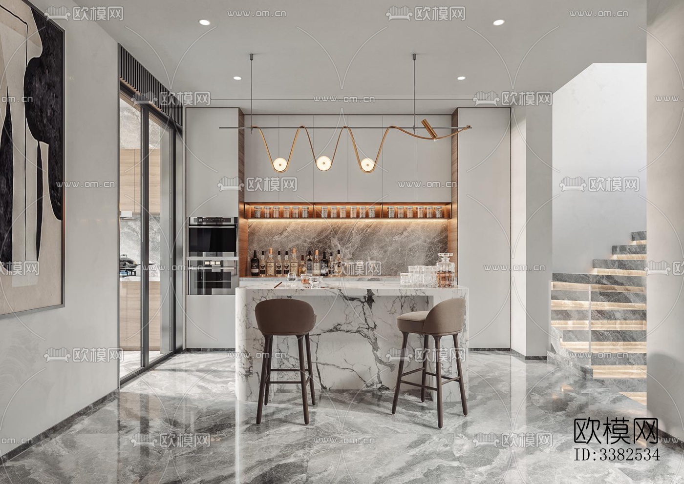 现代别墅效果图下载（渲染图4）