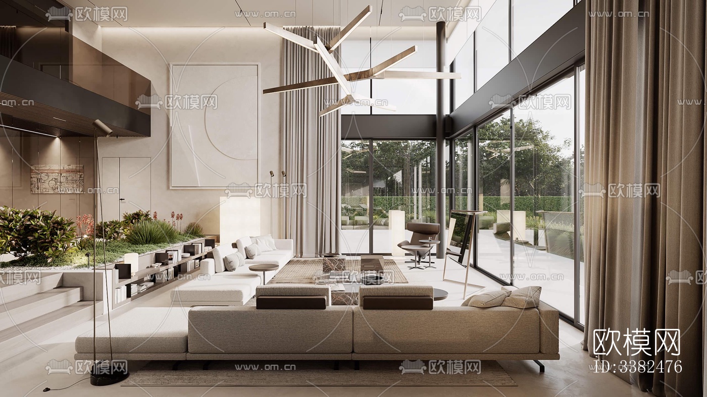 现代别墅效果图下载（渲染图14）