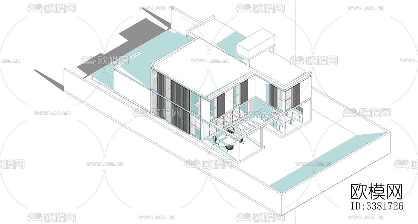 现代别墅效果图下载（渲染图3）